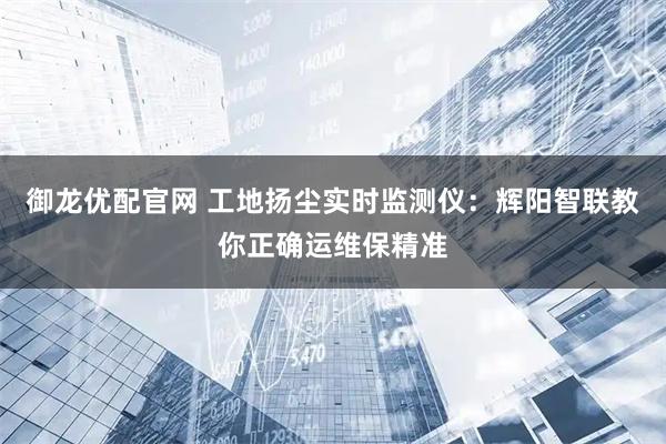 御龙优配官网 工地扬尘实时监测仪：辉阳智联教你正确运维保精准